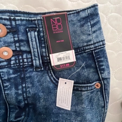 Quần jeans lưng cao 2 nút gài 377412