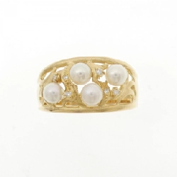 Nhẫn ngọc trai Akoya K18YG - Hàng hiệu Authentic 852120