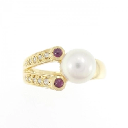 Nhẫn ngọc trai Akoya K18YG 7.3mm 669479