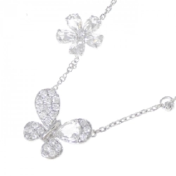 Dây chuyền kim cương K18WG Bướm × Hoa 0.88CT - Hàng hiệu Chính hãng 859062