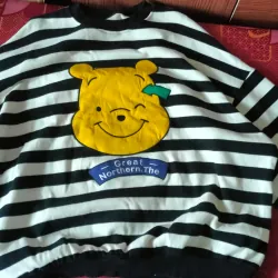 Áo nỉ kẻ hoạ tiết thêu nổi  791963