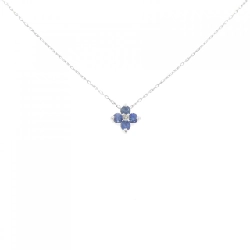 K10WG Hoa Sapphire Dây Chuyền 0.14CT - Hàng hiệu Chính hãng