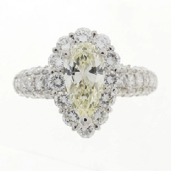 Nhẫn kim cương PT900 1.034CT VLY VS2 hình giọt nước - Hàng hiệu Chính hãng 874013