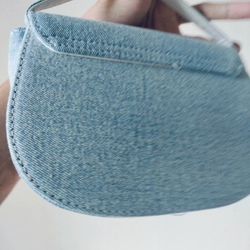 Túi chữ D Denim cho nữ - Thiết kế độc đáo, chất liệu cao cấp - Bag, Len, Đeo Vai, Da  476190