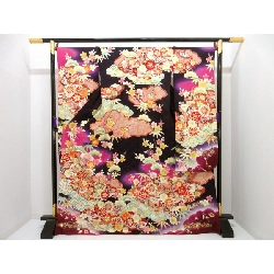 Kimono Furisode chế tác bằng vàng Yūzen - Hàng hiệu Chính hãng