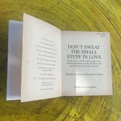DON’T SWEAT THE SMALL STUFF IN LOVE- RICHARD & KRIS CARLSON 699422