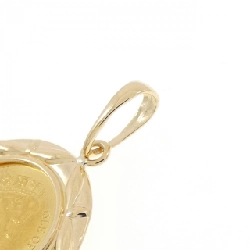 K18YG(枠) Mặt dây chuyền đồng xu - Hàng hiệu Authentic 867488