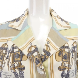 【Vintage】HERMES BRIDES DE GALA Twill Reine. Áo sơ mi 627685