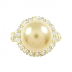 Nhẫn ngọc trai trắng K18YG 10.5mm 671238