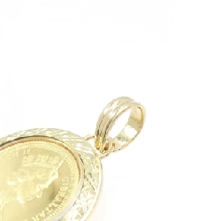 K18YG(枠) Đồng xu Mặt dây chuyền - Hàng hiệu Chính hãng 863739