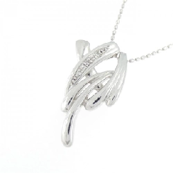 K18WG/PT950 2WAY Dây chuyền kim cương 0.02CT - Hàng hiệu Authentic 860890