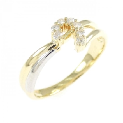 Nhẫn kim cương K18YG/PT900 0.10CT - Hàng hiệu Chính hãng