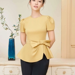 [New] Áo peplum CLAYMORE đính nơ sang chảnh size S