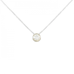 Dây chuyền kim cương Solitaire PT900/K18YG/PT850 0.333CT - Hàng hiệu Authentic