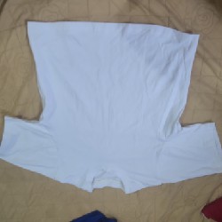 Áo croptop cổ tròn mới 3 áo màu trắng 