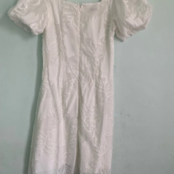 Đầm Dự Tiệc, Cổ Vuông Tay Phồng Họa Tiết Hoa Xinh Xắn 462314