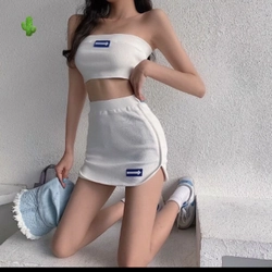 Set áo ống + váy