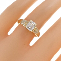 Nhẫn kim cương K18YG 1.03CT K VS2 cắt hình emerald - Hàng hiệu chính hãng 871284