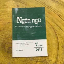 NGÔN NGỮ TẠP CHÍ NGÔN NGỮ SỐ 7 NĂM 2013