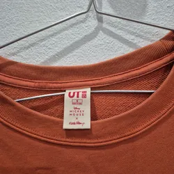 Disney x Keith Haring x UNIQLO Orange Sweatshirt Mickey Mouse Sweater (sz S) chính hãng 738183