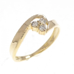 Nhẫn kim cương K18YG 0.1CT - Hàng hiệu Chính hãng