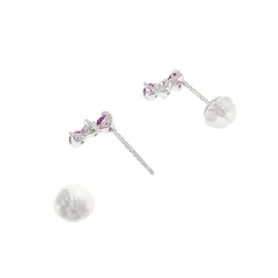 K18WG Bông tai Ruby - Hàng hiệu Chính hãng 870784