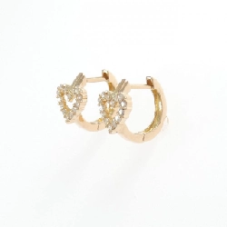 K18PG Bông tai hình trái tim kim cương 0.14CT - Hàng hiệu Chính hãng 862834