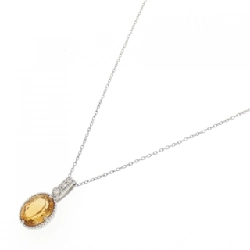 Dây chuyền Citrine PT900/PT850 1.19CT - Hàng hiệu Chính hãng 856395
