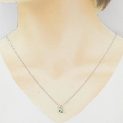 K18/PT900/PT850 Dây chuyền ngọc lục bảo 0.13CT - Hàng hiệu Chính hãng 858528
