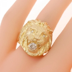 Nhẫn kim cương K18YG hình sư tử 0.27CT - Hàng hiệu Authentic 846984