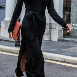 Đầm body xẻ tà thun ôm 972782