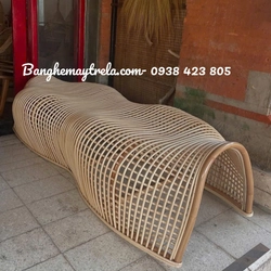 Băng ghế mây uốn caro 526807
