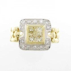 Nhẫn kim cương K18YG/PT900 0.78CT 670867