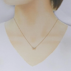 K18PG Dây chuyền kim cương hình ruy băng 0.05CT - Hàng hiệu Chính hãng 862553