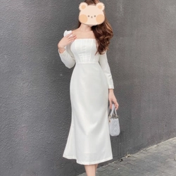 Đầm đuôi cá Story clothes trắng S mới 483373