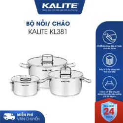 Bộ 3 nồi KALITE KL381 bền bỉ đáp ứng mọi nhu cầu nấu nướng 701323
