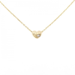 K18YG Dây chuyền kim cương hình trái tim - Hàng hiệu Chính hãng