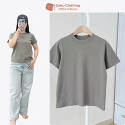 Áo Thun Nữ Cotton Cổ Tròn Size SML Form Dáng Cơ Bản Ba Màu Đơn Giản Hàng Mới 303781