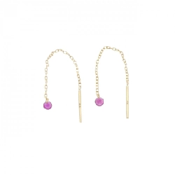 K18YG Bông tai Ruby - Hàng hiệu Chính hãng 869346