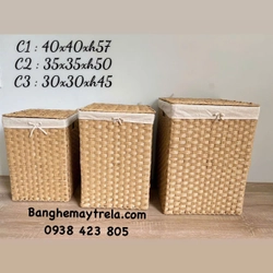 Gio vuông đựng đồ khách sạn giả mây 445158