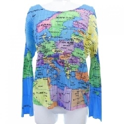 Pleats Please BẢN ĐỒ THẾ GIỚI PP81-JK592 7563012 Áo - Hàng hiệu Chính hãng