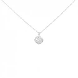 K18WG Solitaire Diamond Necklace 0.486CT - Hàng hiệu Authentic