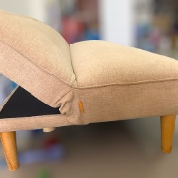 SOFA BED VẢI BỐ MỊN CHÂN GỖ CAO SU 26033