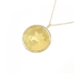 K18YG(枠) Dây chuyền đồng xu - Hàng hiệu Authentic 856435