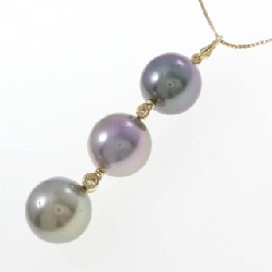 K18YG Ngọc trai đen dây chuyền 12.1mm - Hàng hiệu Chính hãng 845848