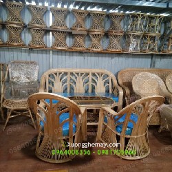 Sofa mây tre đan truyền thống cho phòng khách gia đình 60490