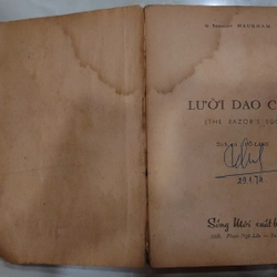 LƯỠI DAO CẠO (The Razor’s Edge).
Tác giả: W. Somerset Maugham.
Dịch giả: Võ Lang 318068