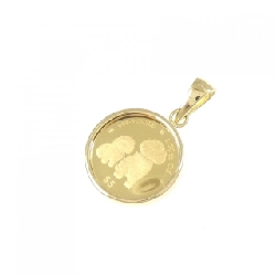 K18YG(枠) Đồng xu Mặt dây chuyền - Hàng hiệu Chính hãng 865587