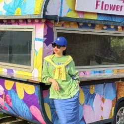 Áo nỉ nữ dài tay hoạ tiết  664166