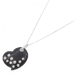 K18WG Dây chuyền hình trái tim Onyx - Hàng hiệu Chính hãng 860337